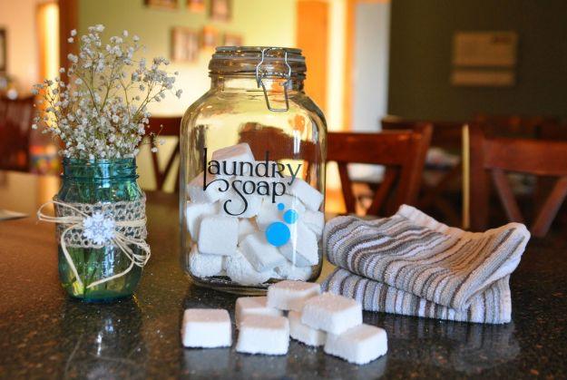 Laundry Soap Tabs With Essential Oils, low pressure enough to try this weekend and an idea worth saving for later