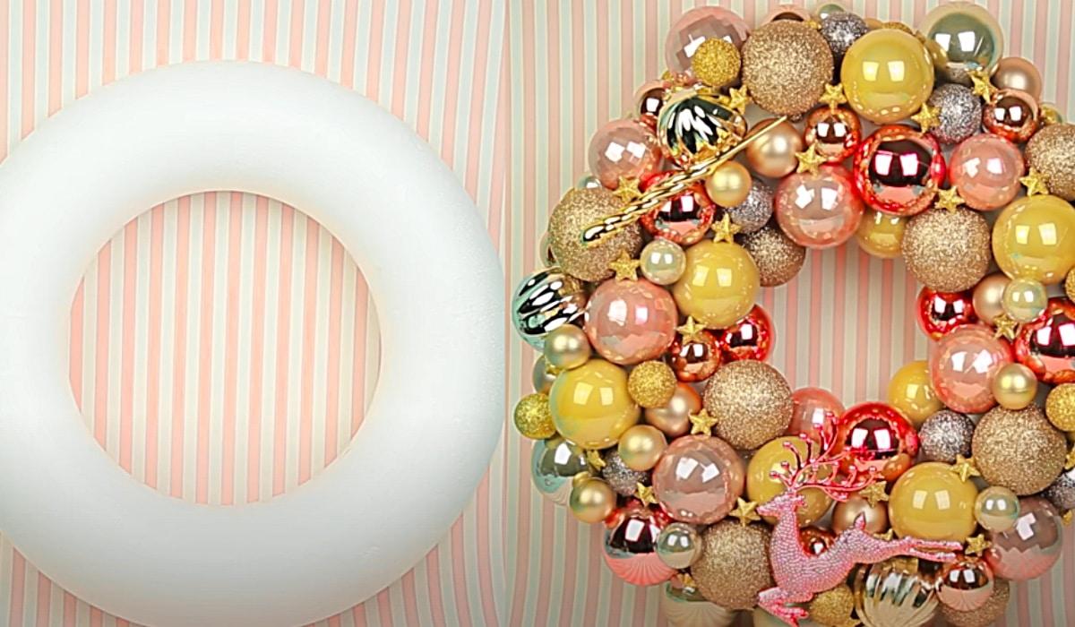 DIY Christmas Ball Wreath