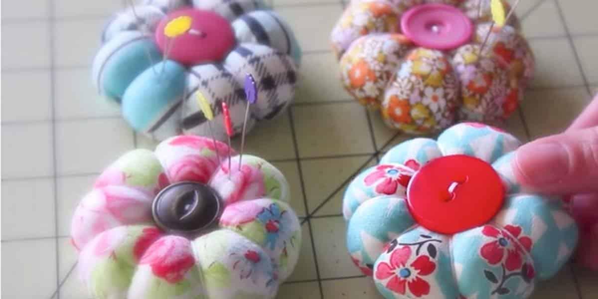 Scrap Fabric Petal Pin Cushion Tutorial