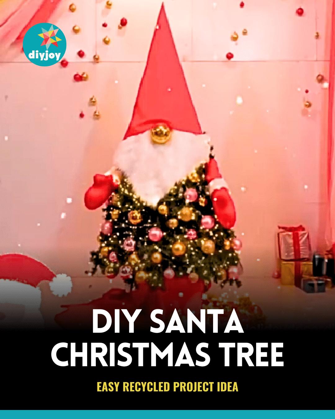 How To Build A Recycled DIY Santa Christmas Tree