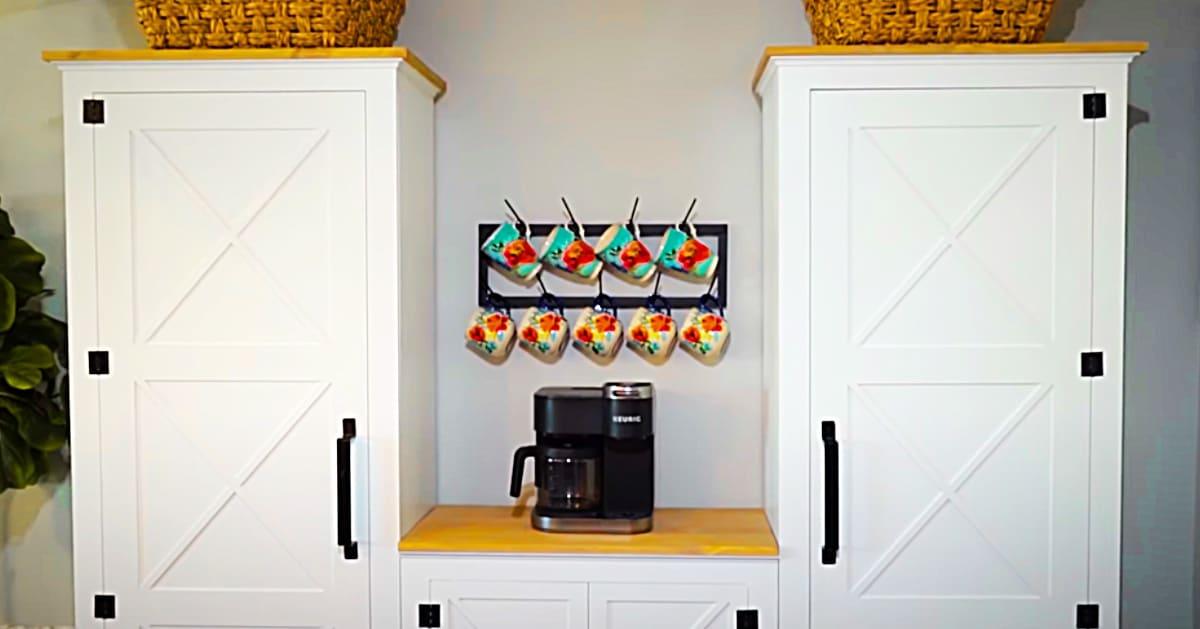 DIY Farmhouse Kitchen Pantry Cabinet With Free Plans