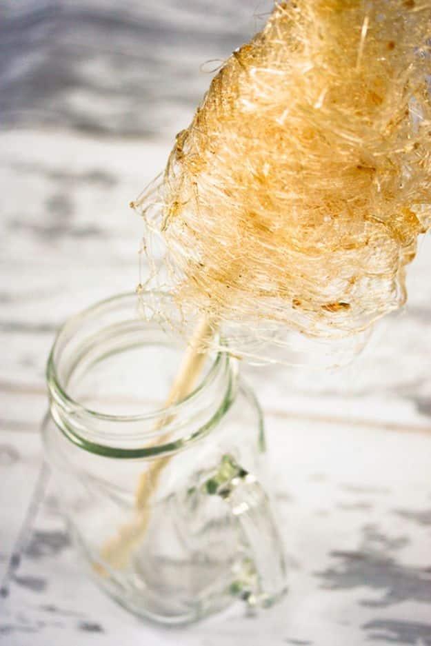 New Years Eve Decor Ideas - Golden Cotton Candy - DIY New Year's Eve Decorations - Cheap Ideas for Banners, Balloons, Party Tables, Centerpieces and Festive Streamers and Lights -