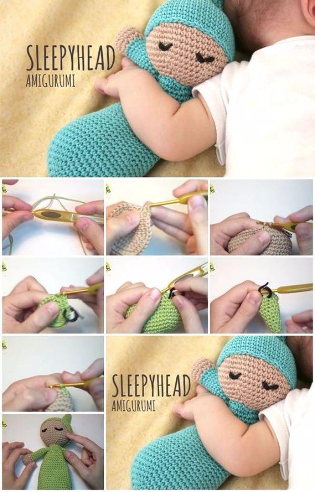 Free Amigurumi Patterns For Beginners and Pros - Sleepyhead Amigurumi - Easy Amigurimi Tutorials With Step by Step Instructions - Learn How To Crochet Cute Amigurimi Animals, Doll,