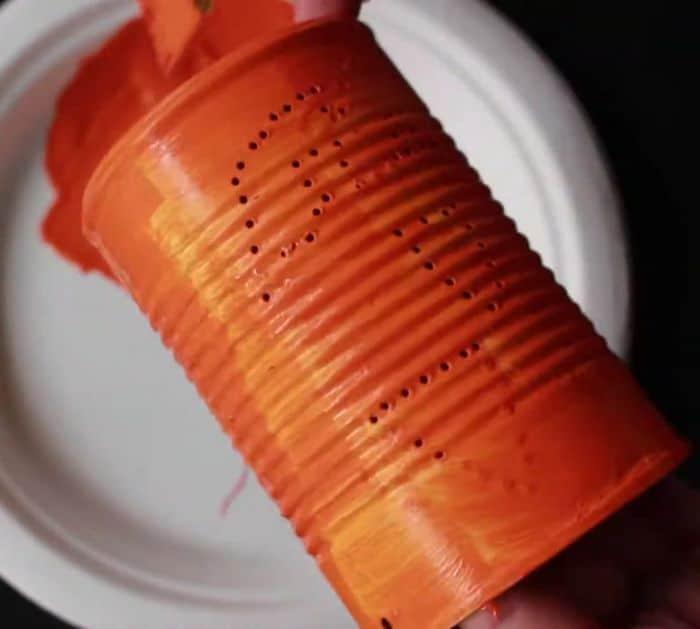 Easy To Make DIY Tin Can Jack-O-Lantern