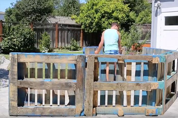 DIY Pool Made From Wood Pallets - How to Make A Cheap Backyard Pool