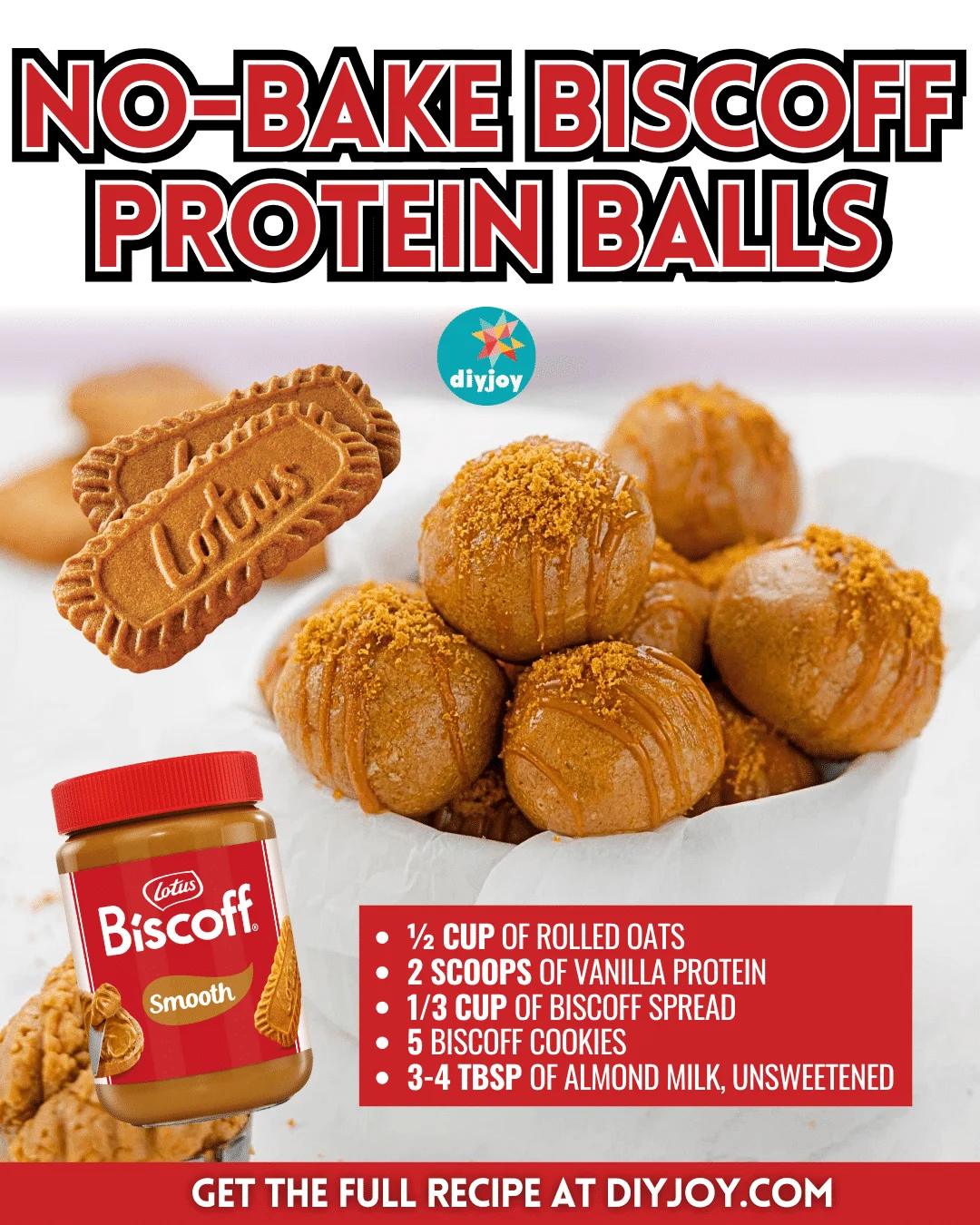 Easy No-Bake Biscoff Protein Balls Recipe