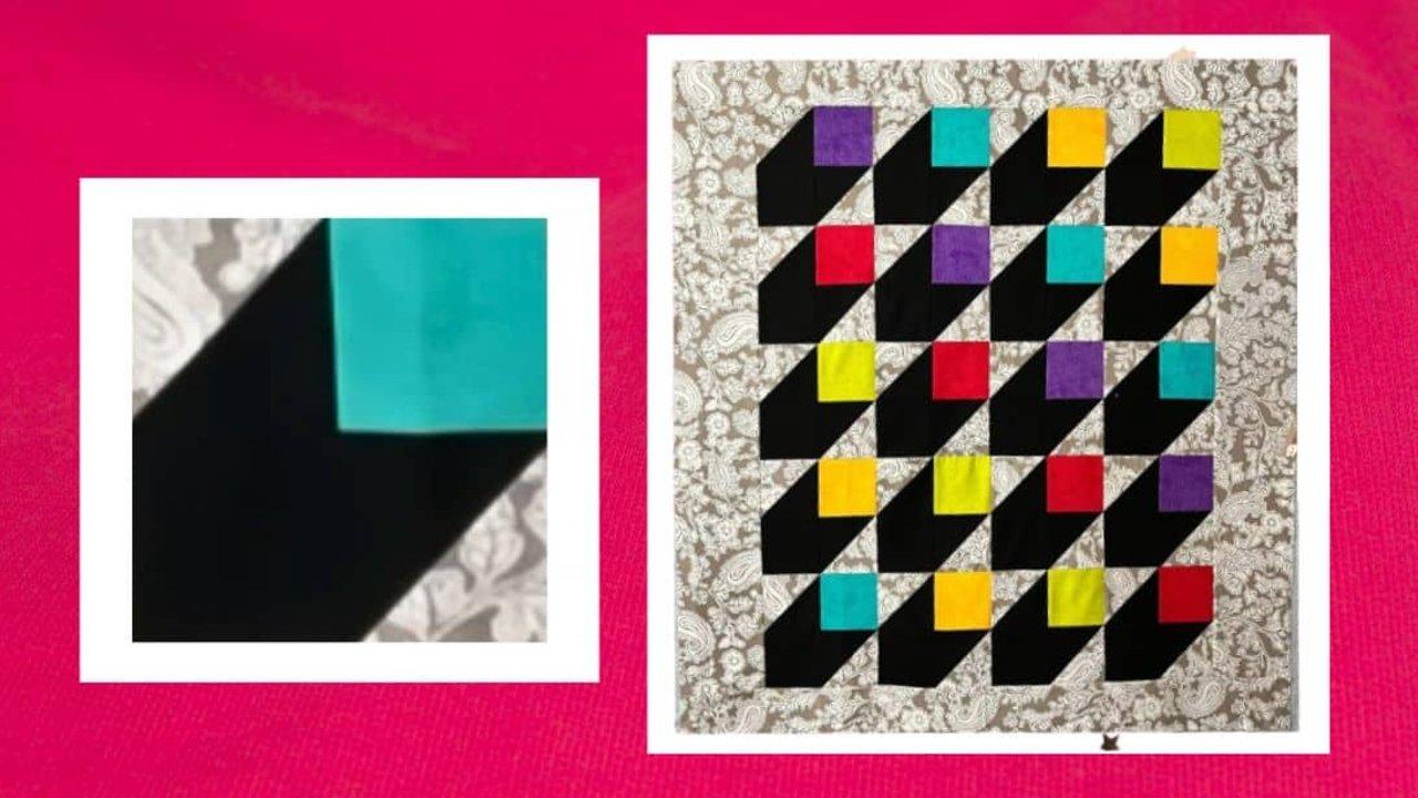 Easy 3D Blockhead Quilt Block