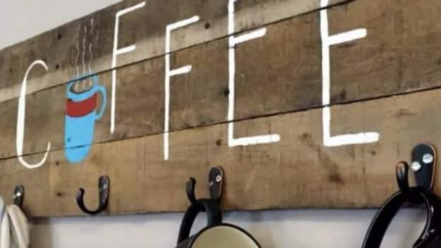 DIY Coffee Mug Rack, simple enough for a first try at the craft and proof a small change makes a real difference