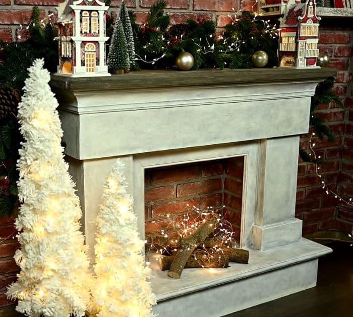 Easy Realistic DIY Faux Fireplace Tutorial
