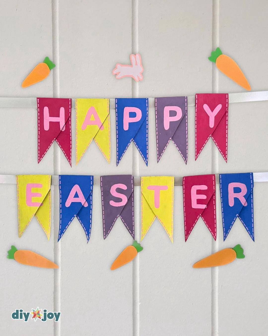 Toilet Paper Roll Easter Banner — diy easter decor