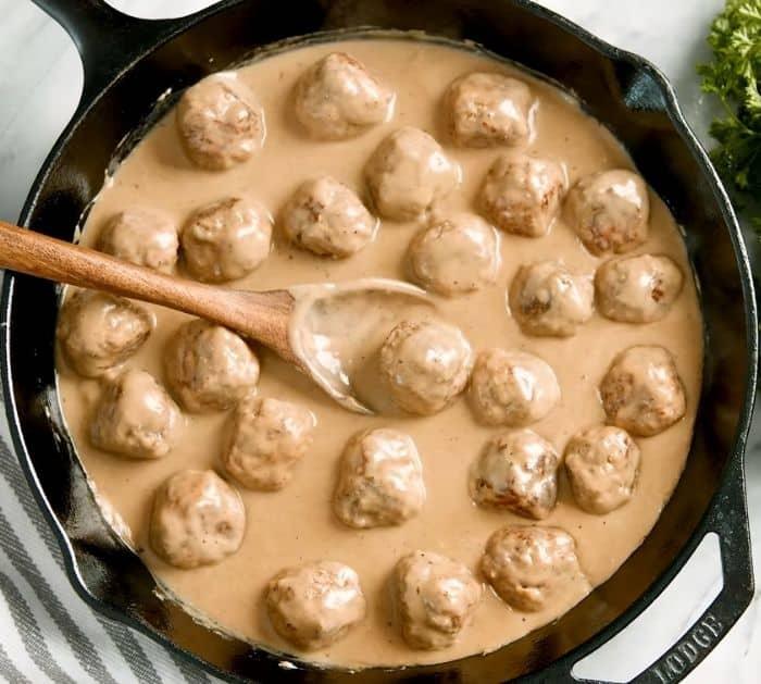 How To Make Skillet Swedish Meatballs and Gravy