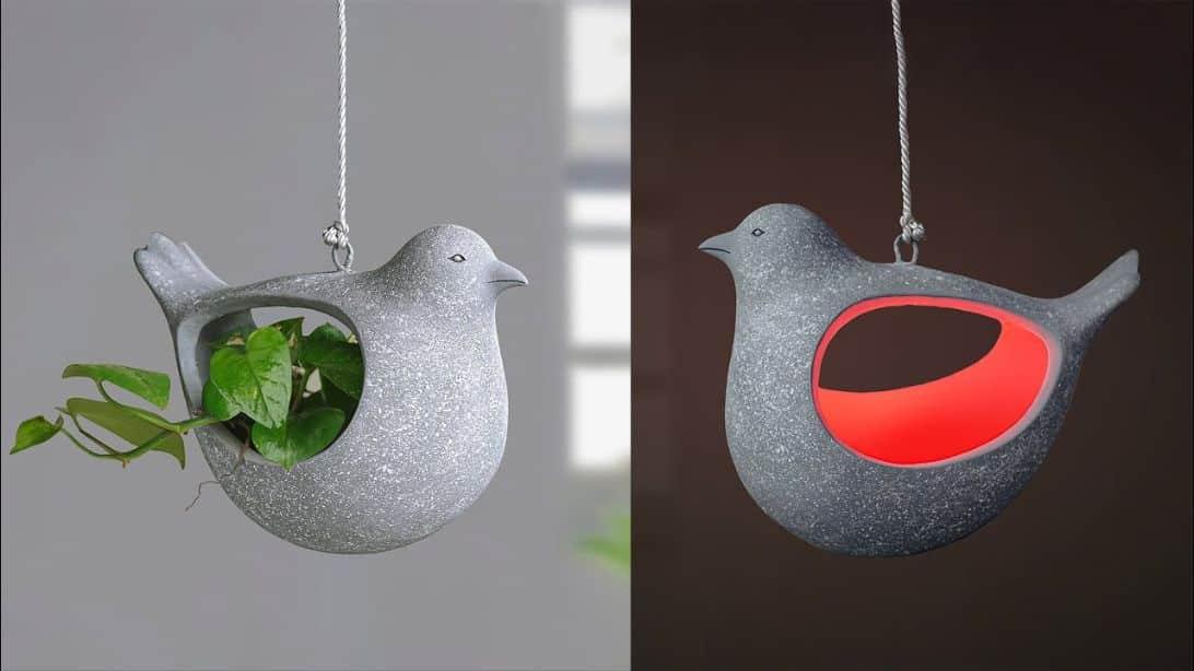 DIY Hanging Bird Planter