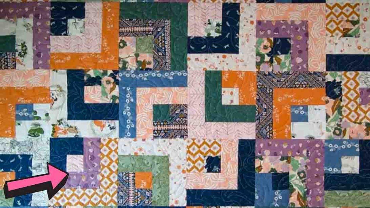 Hidden Log Cabin Jelly Roll Quilt Pattern