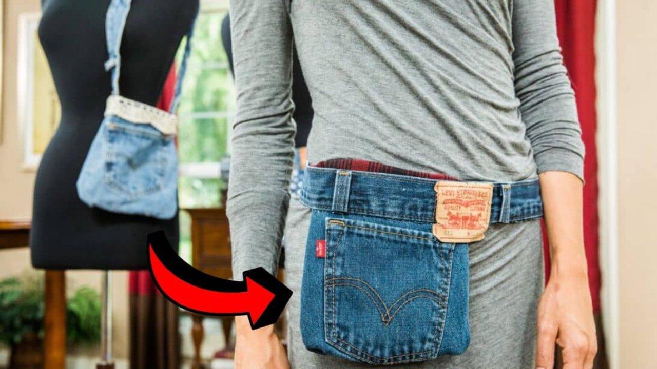 How to Upcycle Old Jeans Into a DIY Denim Fanny Pack