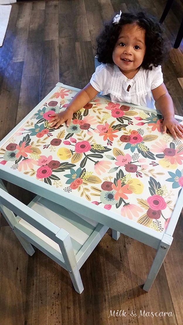DIY Playroom Ideas and Furniture - Children's Table Set - Easy Play Room Storage, Furniture Ideas for Kids, Playtime Rugs and Activity Mats, Shelving, Toy Boxes and Wall Art - Cute