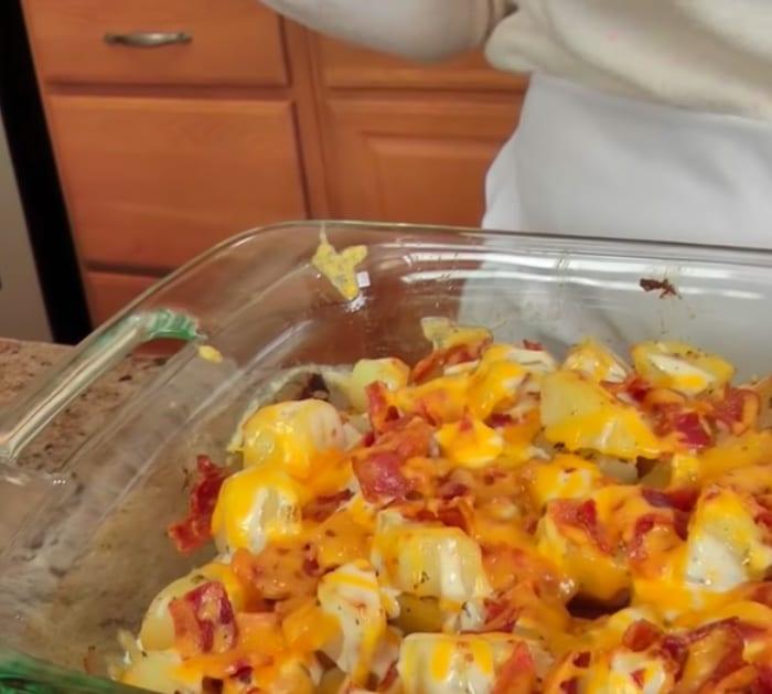 Make a Cheesy Bacon Ranch Potato Casserole