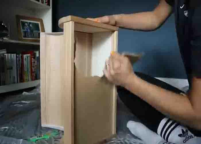 Removing the bottom part of the IKEA bread bin