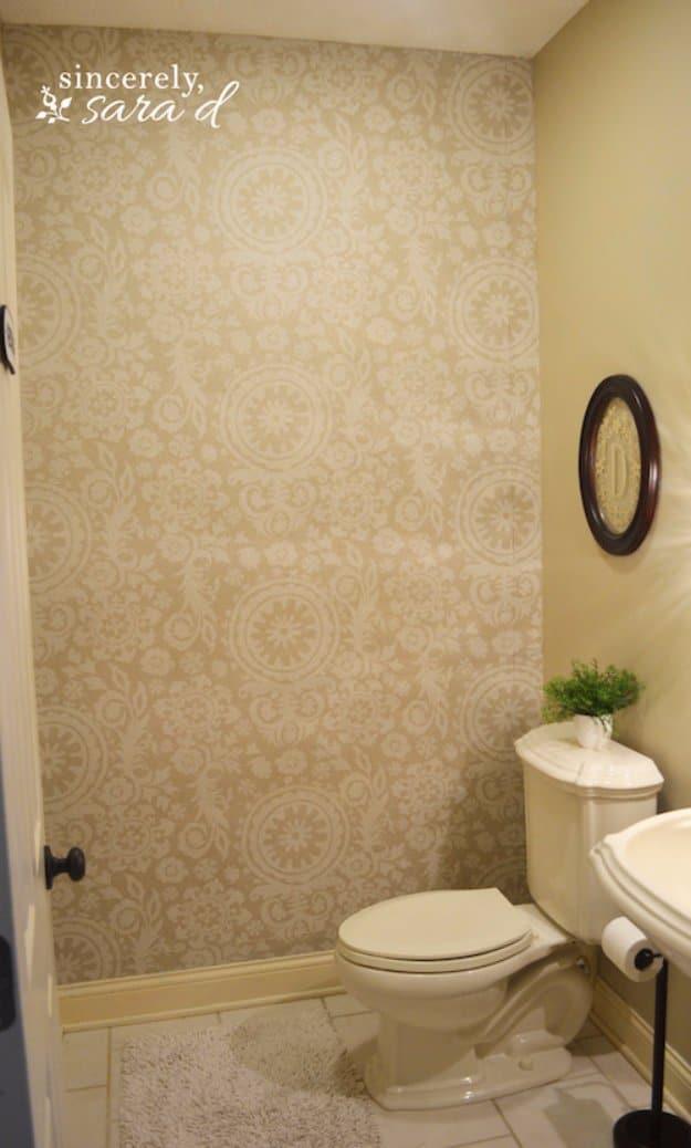 DIY Renters Decor Ideas - Starched Fabric Wall Treatment Tutorial - Cool DIY Projects for Those Renting Aparments, Condos or Dorm Rooms - Easy Temporary Wall Art, Contact Paper, Wa