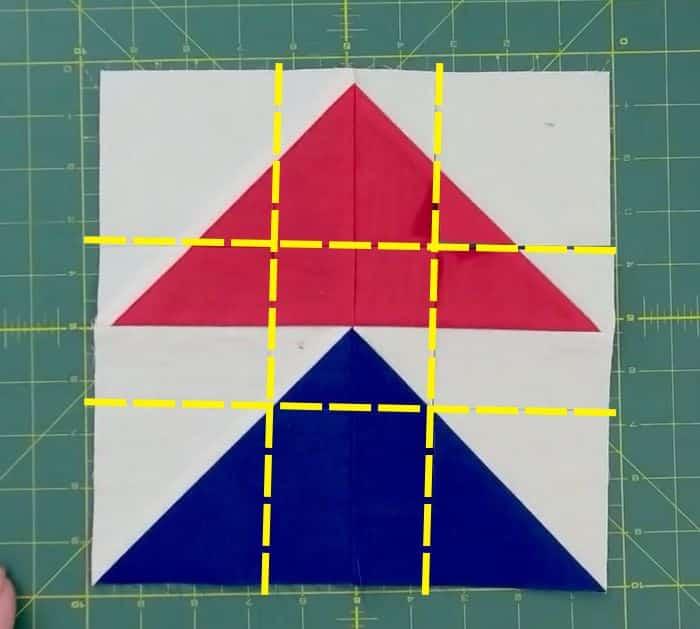 Disappearing Flying Geese Block Materials