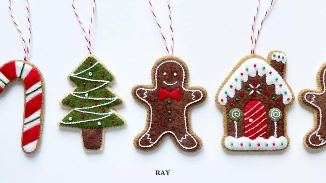 DIY Gingerbread Man Ornament Using Felt