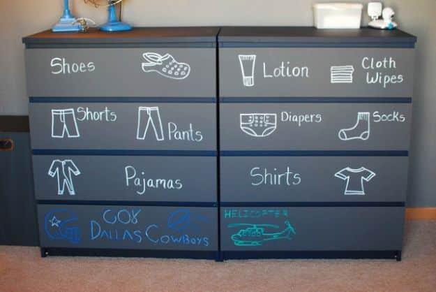 Chalkboard Baby Dresser, a popular choice on this list and a simple chalkboard paint idea worth trying this weekend