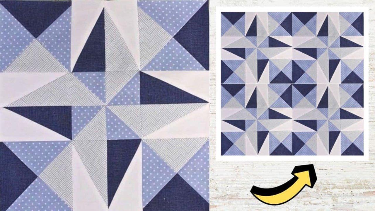 Easy Optical Illusion Star Quilt Block Tutorial (Free Pattern Included)
