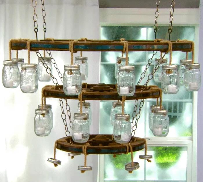 How to Make a Wagon Wheel Chandelier