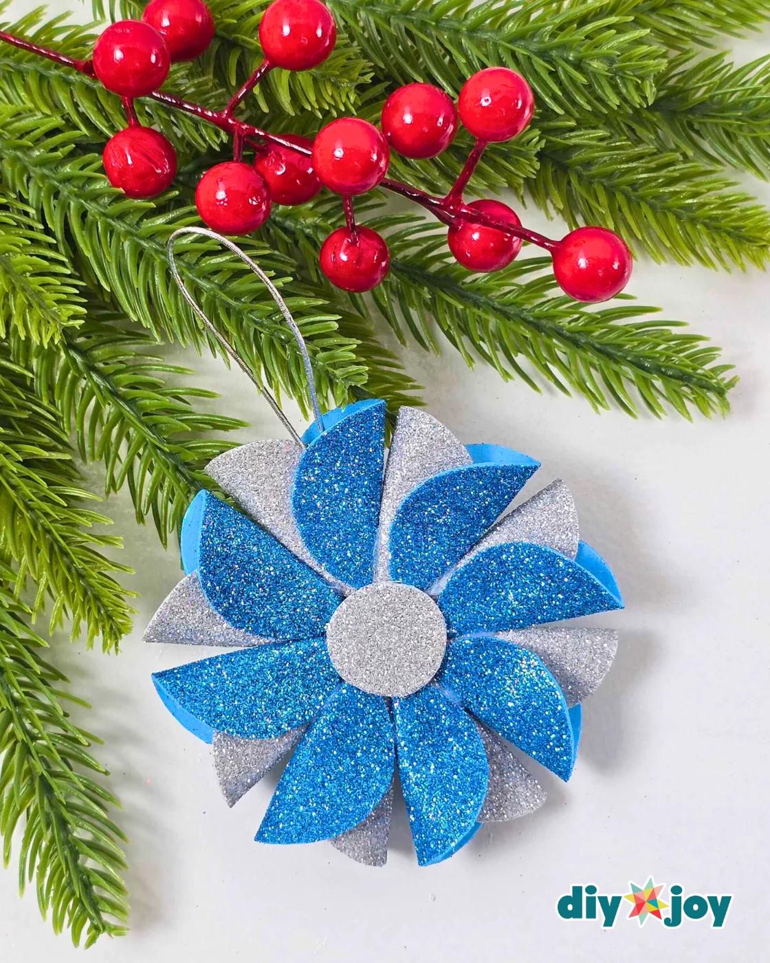 Christmas Ornaments Glitter Foam