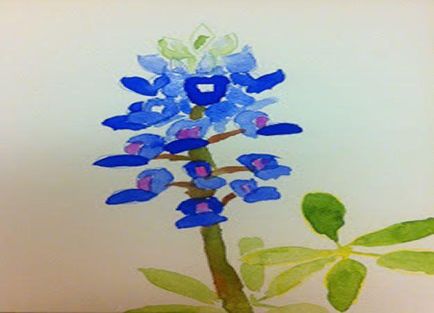 How To Paint A Texas Bluebonnet, breezy enough in steps to manage solo and a texture nothing mass produced can match