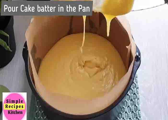 Air frying the vanilla cake