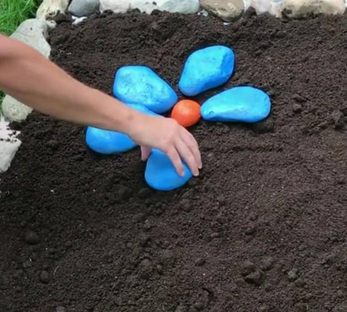 How To Make DIY Rock Flower Garden