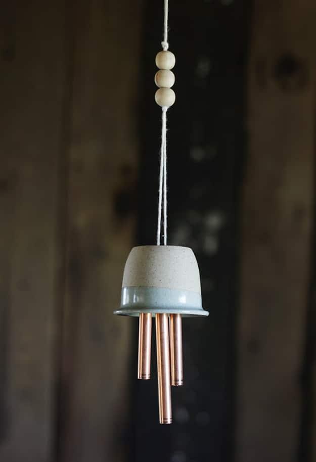 DIY Ceramic Copper Wind Chimes, quick enough to pull off on a lazy weekend and a display that photographs beautifully
