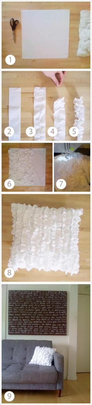 DIY Pillows and Creative Pillow Projects - Lovely Ruffle Pillow DIY - Decorative Cases and Covers, Throw Pillows, Cute and Easy Tutorials for Making Crafty Home Decor - Sewing Tuto