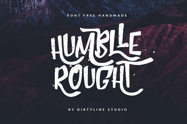 Best Free Fonts To Download for Crafts and DIY Projects - Humblle Rought - Cute, Cool and Professional Looking Font Ideas for Teachers, Crafters and Wedding Decor - Calligraphy, Sc