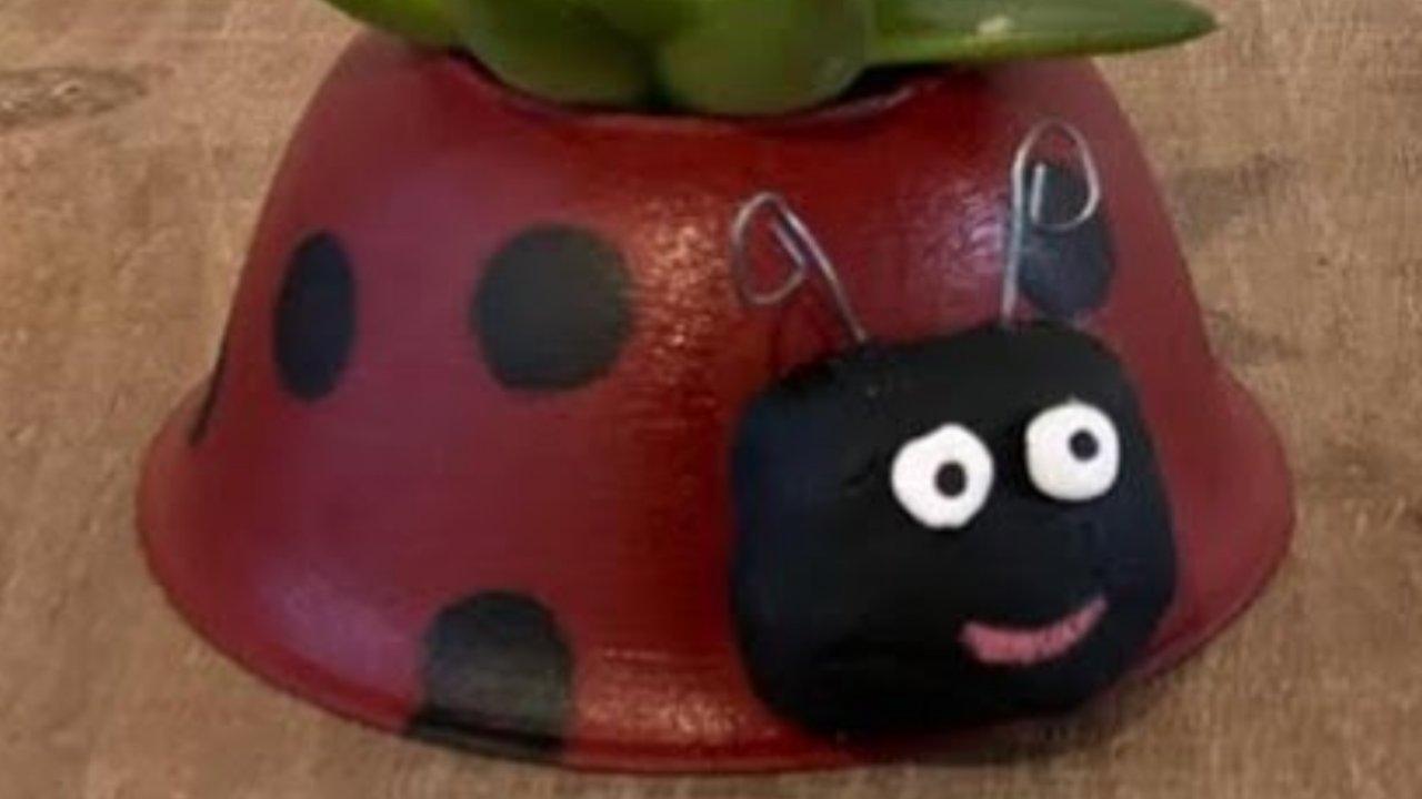 How to Make a Cute DIY Ladybug Planter