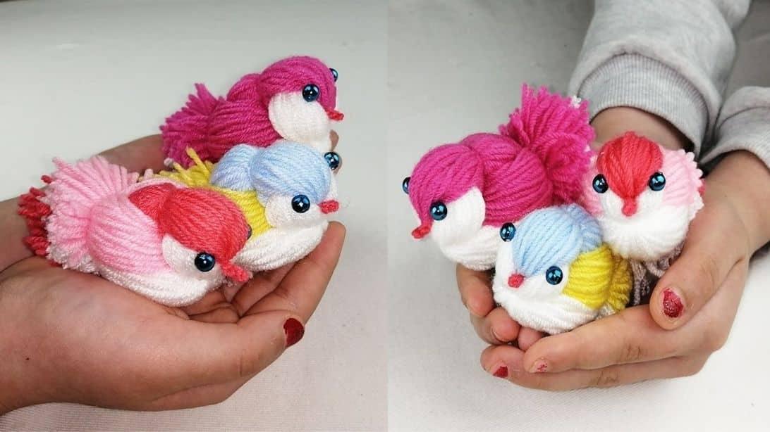 Easy to Make DIY Yarn Birds