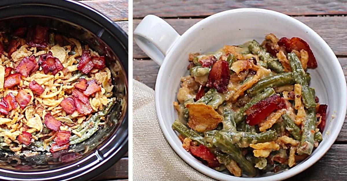 Crockpot Green Bean And Bacon Casserole Recipe