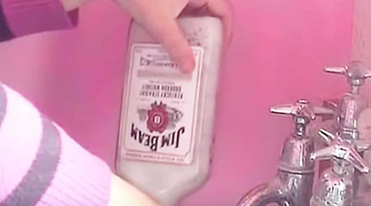 DIY Liquor Bottle Soap Dispenser