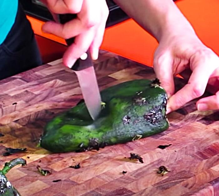 Roast and Peel Poblano Peppers For Chili Rellenos