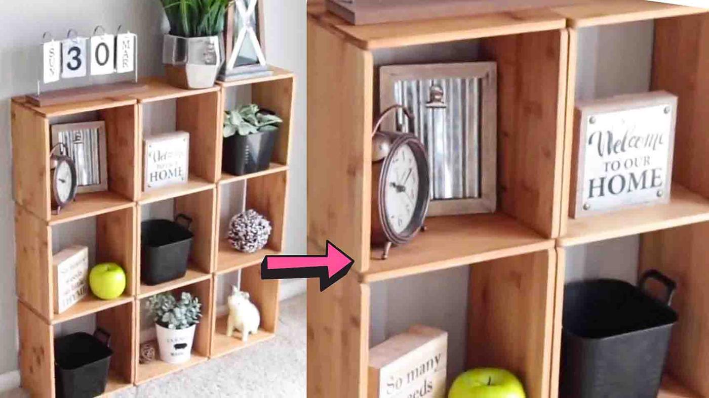 DIY Cube Organizer Using Dollar Tree Cutting Boards