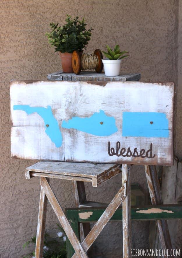 Rustic Blessed Sign, an easy pallet project anyone can build and a creative way to repurpose scrap wood