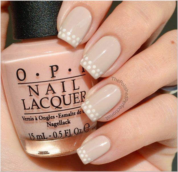 Dotted French, a fun way to switch up your everyday look and a simple design that still looks salon fresh