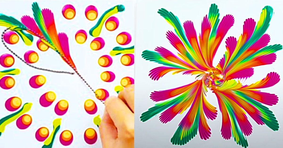 DIY Pull Chain Painting Technique
