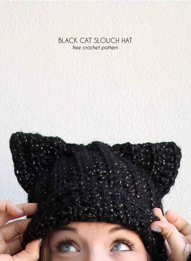 Black Cat Slouch Hat, cheap to pull off with dollar store finds and proof a small change makes a real difference