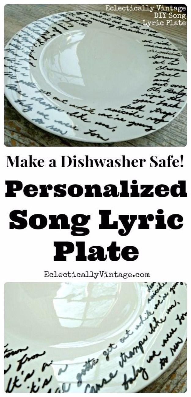 Personalized Song Lyric Plate, a thoughtful gift worth giving this year and worth adding to the gift giving list