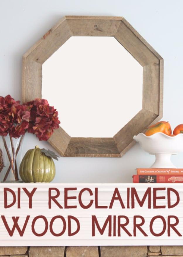 DIY Reclaimed Wood Mirror, a beginner friendly build with no special tools required and a piece worth keeping out on display