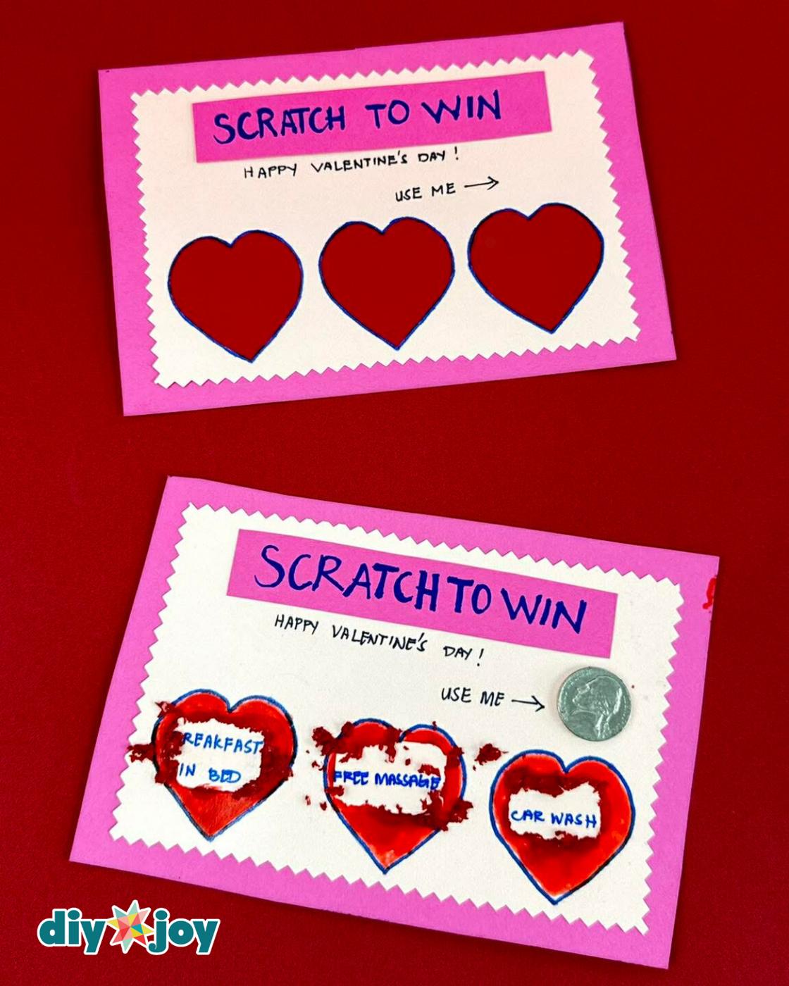 Easy Scratch Card Gift For Valentines Day — easy scratch gift card idea