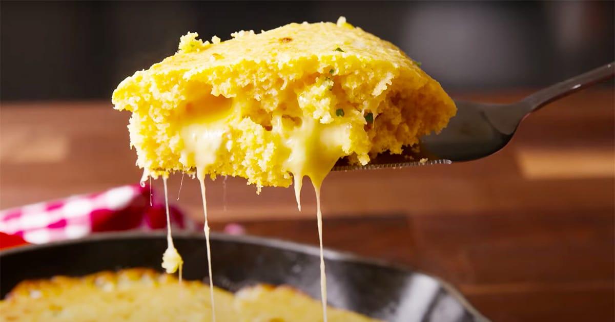 Cheese Stuffed Cornbread Recipe