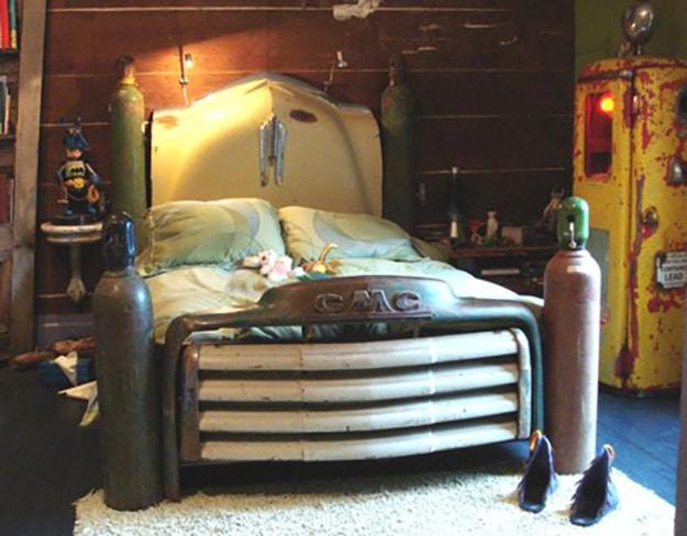 Old Car Parts Repurposed - Upcycled Truck Bed Frame - DIY Projects & Crafts by Sueeye #diy