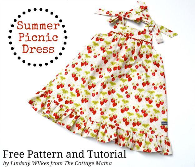 DIY Dresses to Sew for Summer - Summer Picnic Dress - Best Free Patterns For Dress Ideas - Easy and Cheap Clothes to Make for Women and Teens - Step by Step Sewing Projects - Short